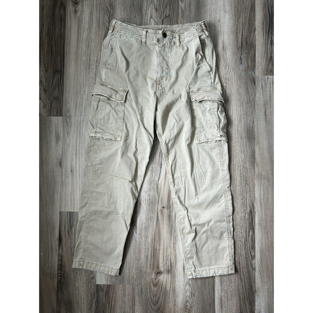 American Eagle Flex Cargo Pants Men’s 30x30 Khaki Y2K Utility Multi Pocket
